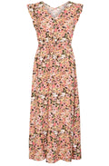 Coral Blush Joella Frill Maxi Dress