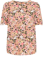 Coral Blush Round Neck Blouse