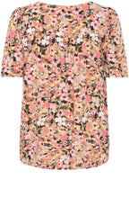 Coral Blush Round Neck Blouse