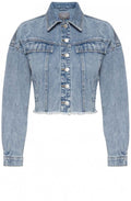 Cropped Washed Denim Jacket