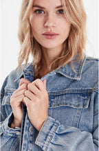 Cropped Washed Denim Jacket
