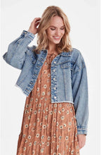 Cropped Washed Denim Jacket