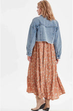 Cropped Washed Denim Jacket