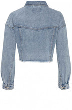 Cropped Washed Denim Jacket