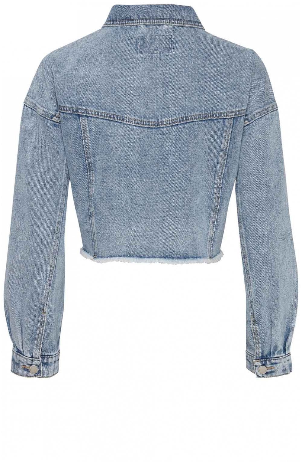 Cropped Washed Denim Jacket