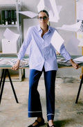 Danta Medieval Blue Wide Leg Trousers
