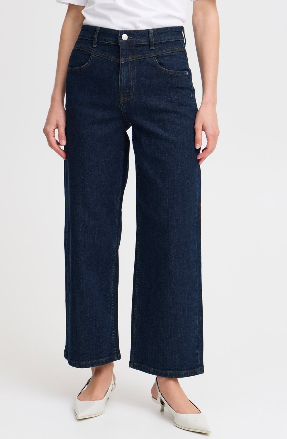 Dark Blue Denim Komma Wide Leg Jeans
