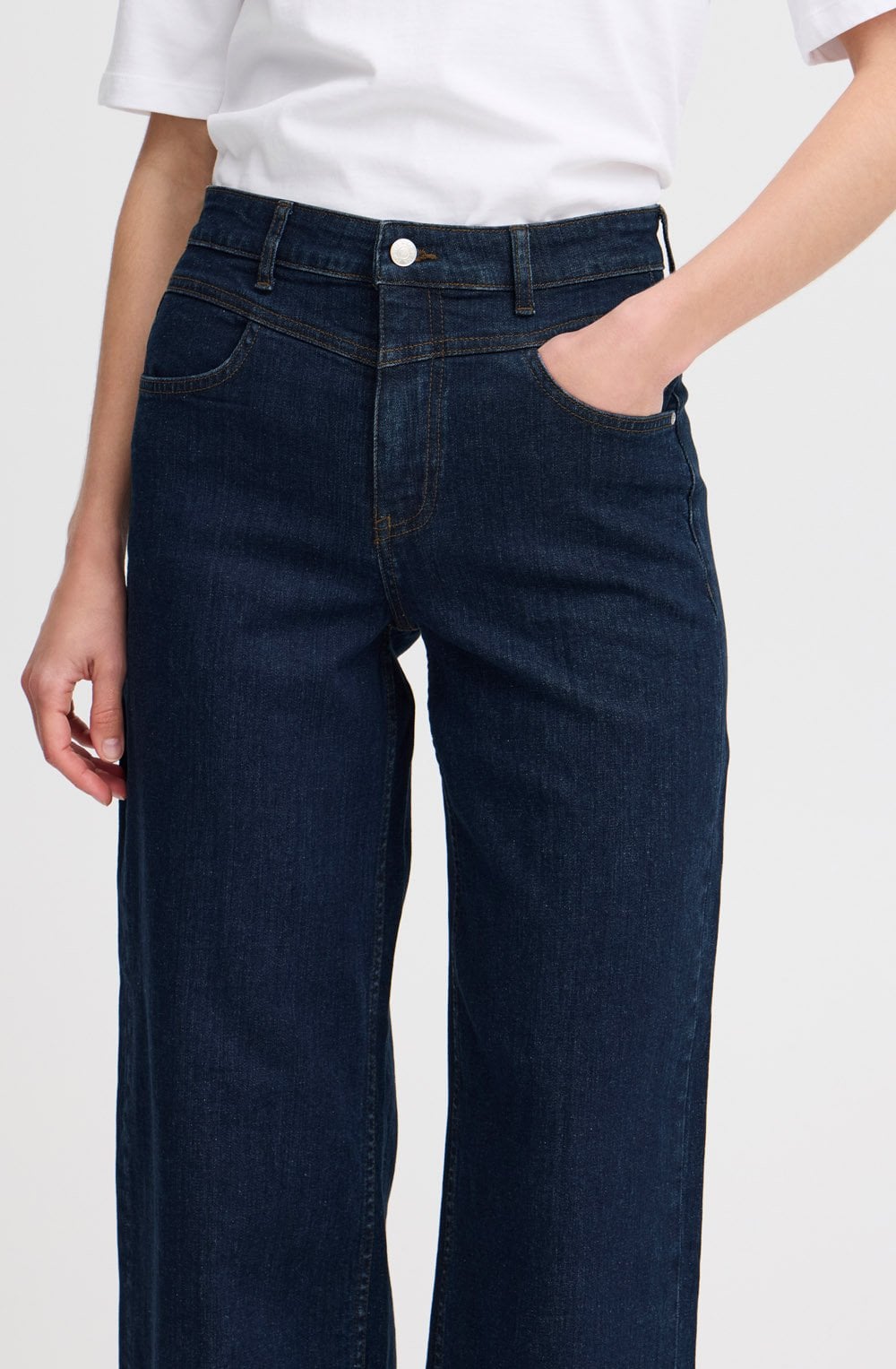 Dark Blue Denim Komma Wide Leg Jeans