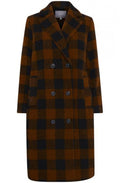 Dark Copper Check Coat