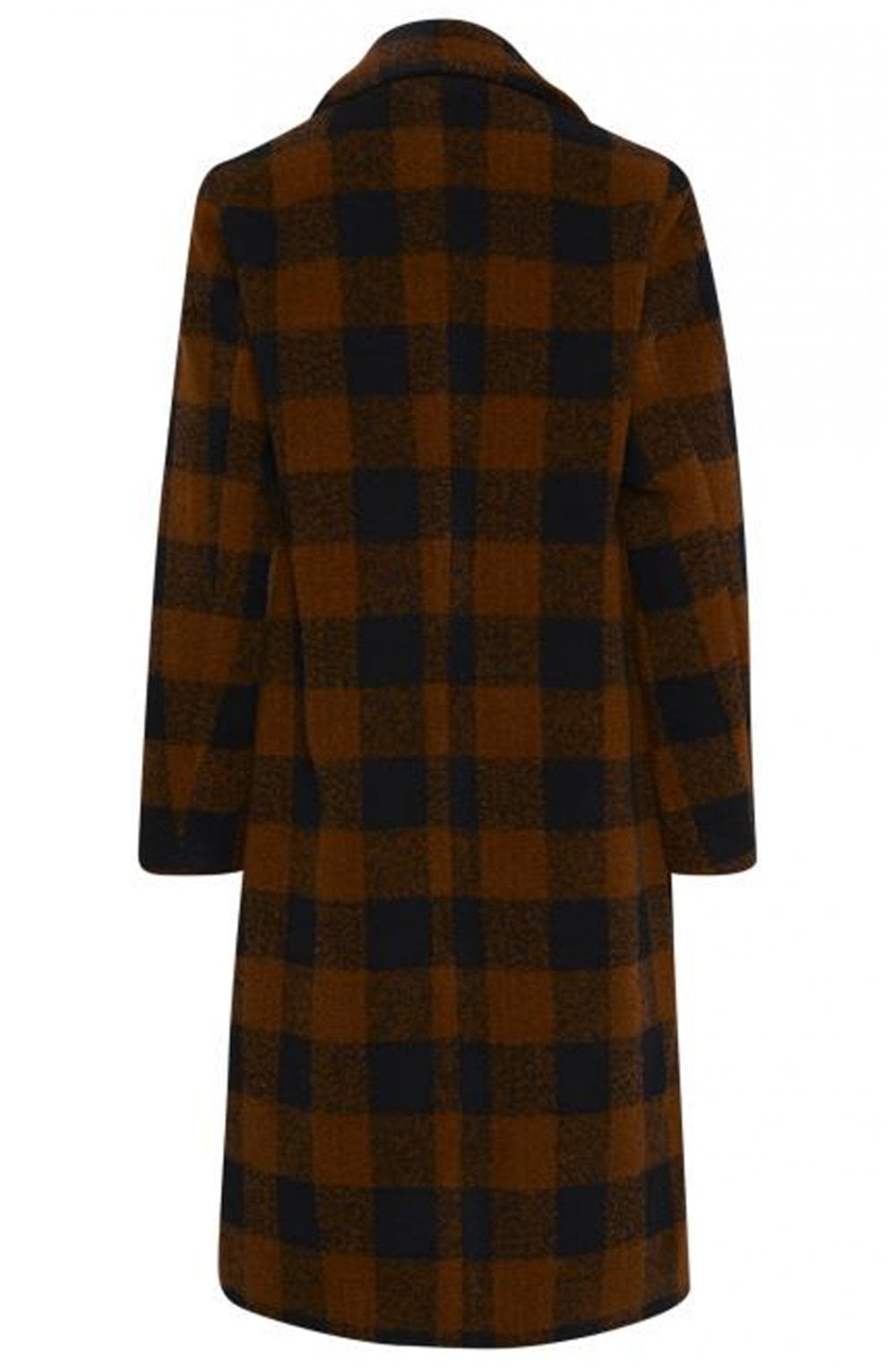 Dark Copper Check Coat