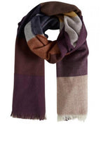 Dark Copper Check Scarf