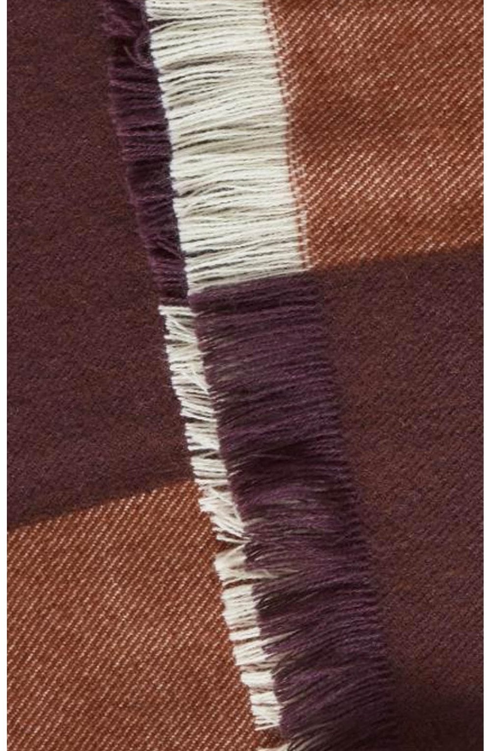 Dark Copper Check Scarf