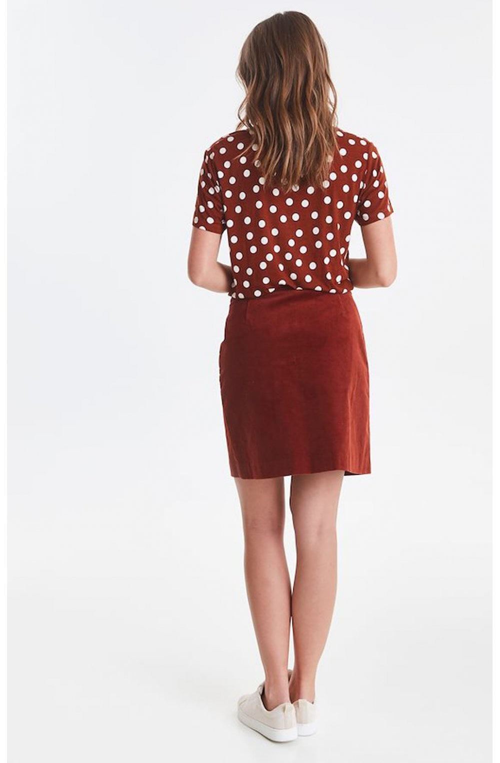 Dark Copper Cord Skirt