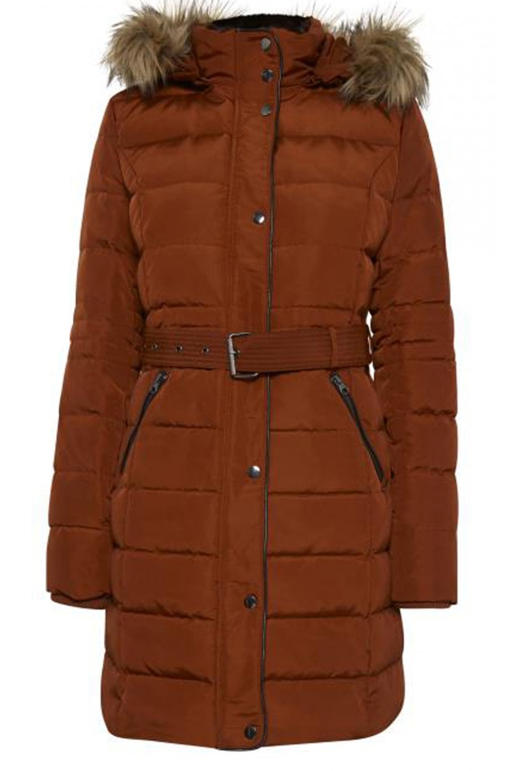 Dark Copper Quilted Coat