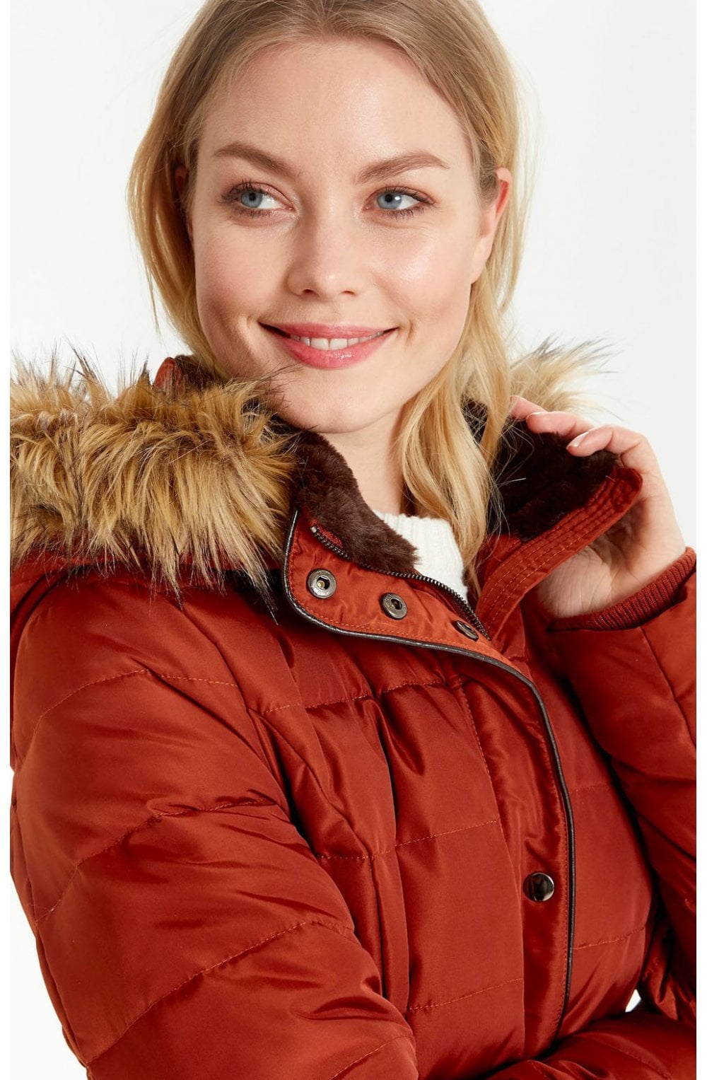 Dark Copper Quilted Coat
