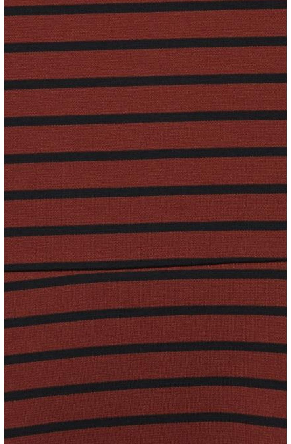 Dark Copper Striped Dress