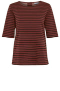 Dark Copper Striped Top