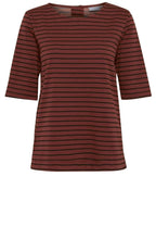 Dark Copper Striped Top