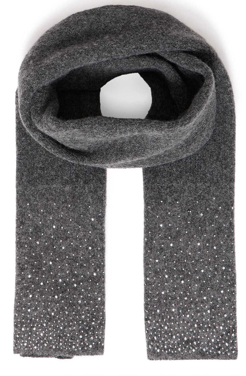 Dark Grey Diamante Detail Scarf