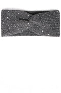 Dark Grey Diamante Knitted Headband