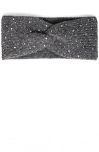 Dark Grey Diamante Knitted Headband
