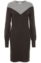 Dark Grey Melange Knitted Manina Dress
