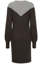 Dark Grey Melange Knitted Manina Dress