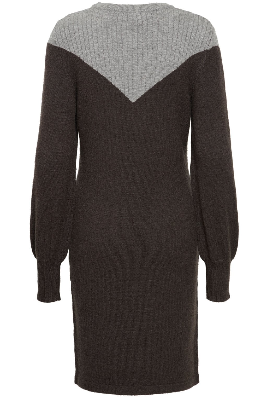 Dark Grey Melange Knitted Manina Dress