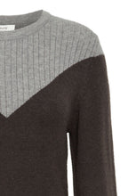 Dark Grey Melange Knitted Manina Dress