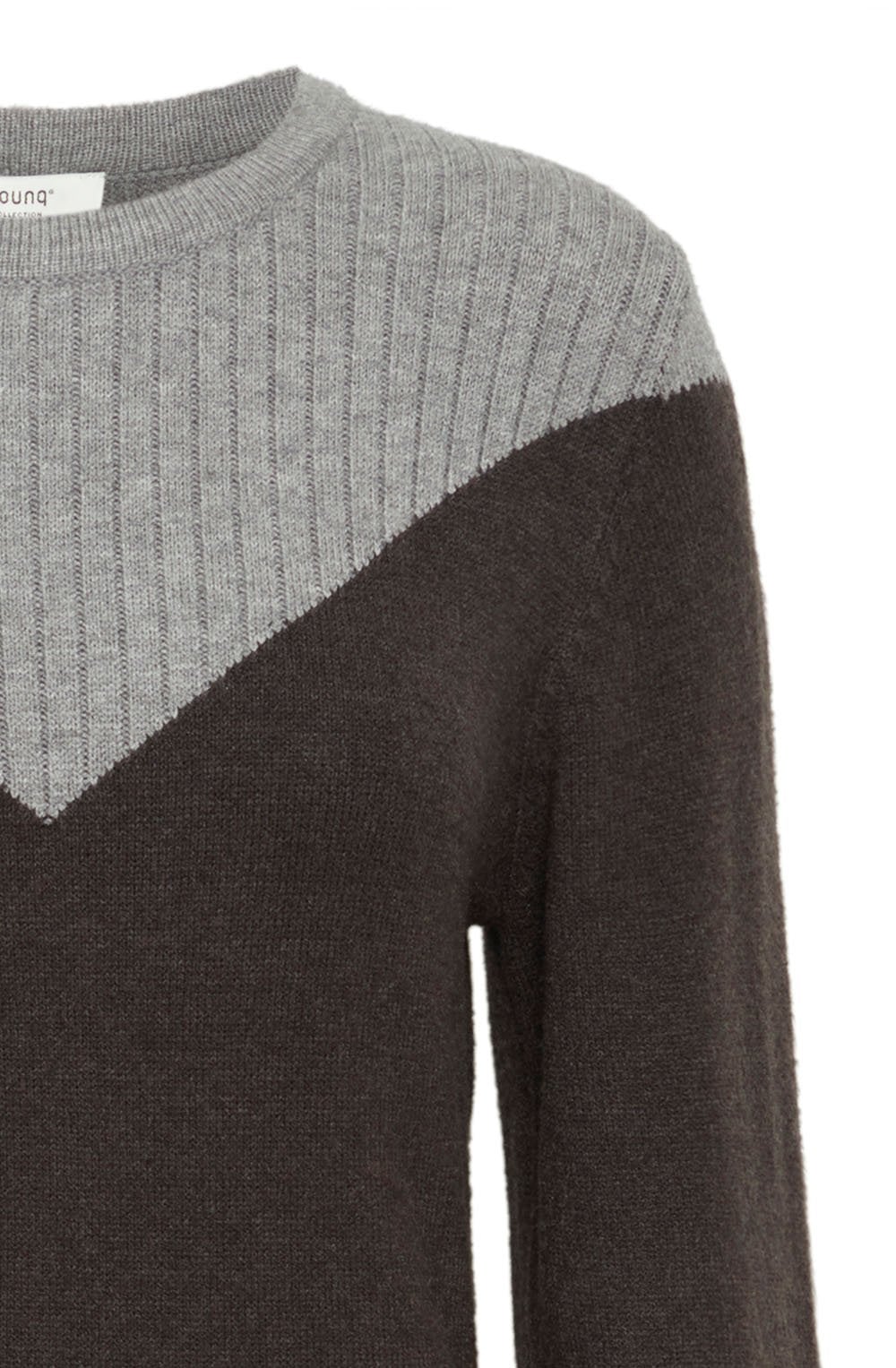 Dark Grey Melange Knitted Manina Dress