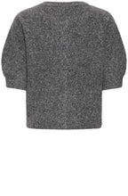 Dark Grey Sparkle Bow Design Cardigan
