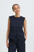 Dark Sapphire Pinstripe Tailored Waistcoat