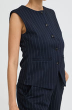 Dark Sapphire Pinstripe Tailored Waistcoat