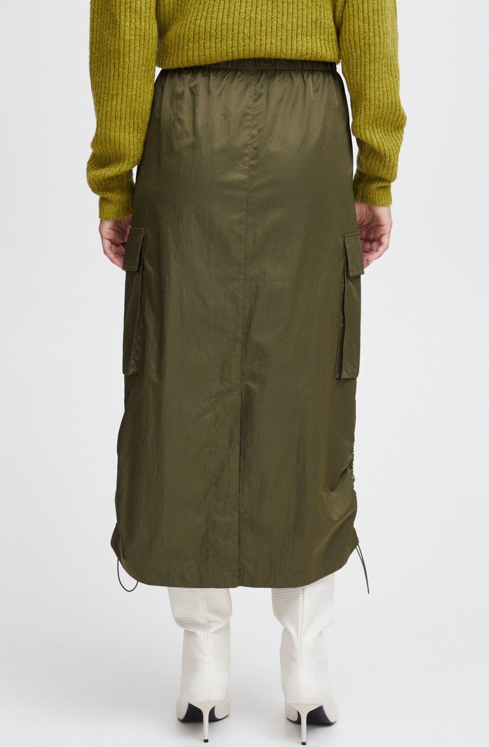 Datine Olive Night Cargo Skirt