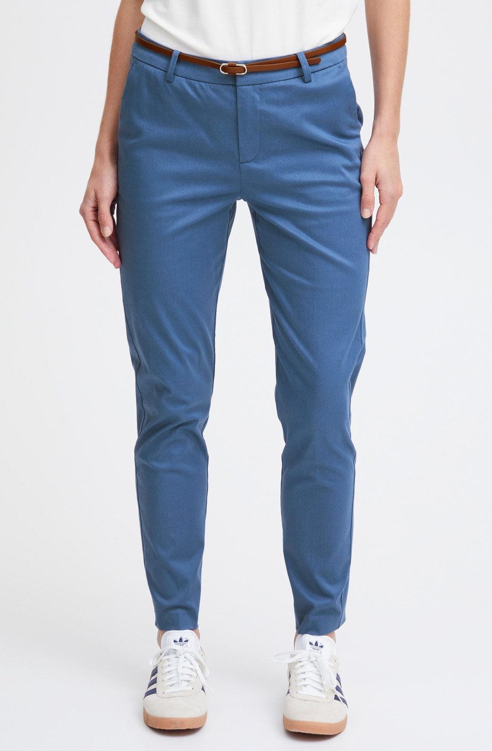 Days True Navy Cigarette Trousers With Belt