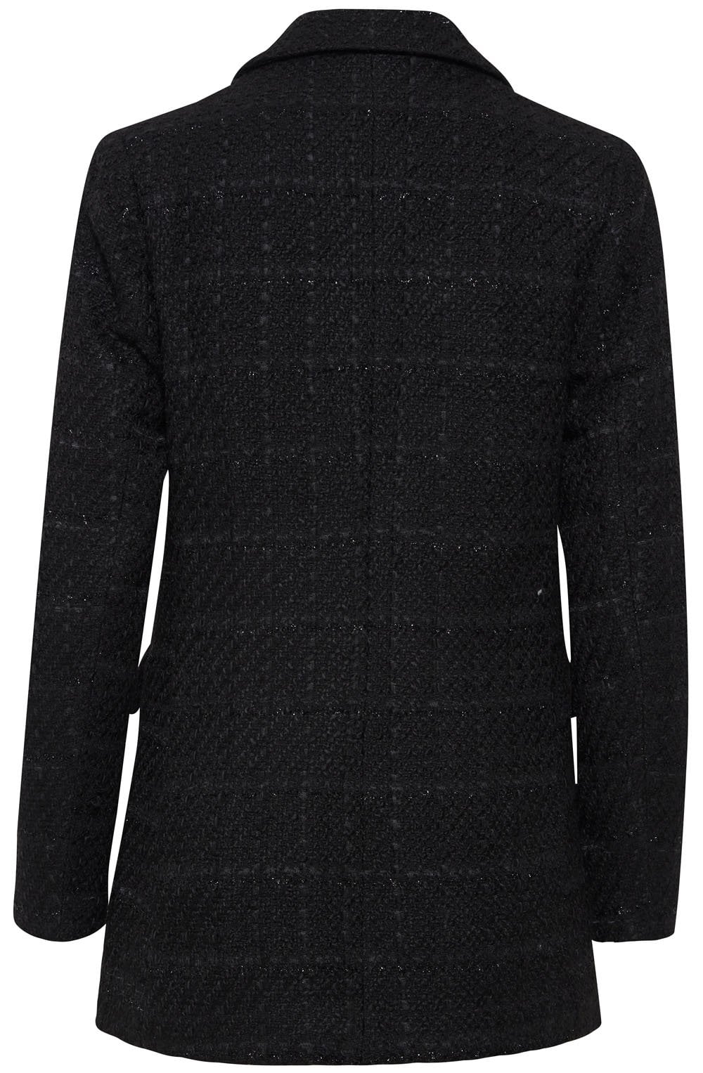Deso Black Textured Tweed Blazer