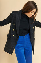 Deso Black Textured Tweed Blazer