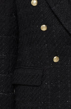 Deso Black Textured Tweed Blazer