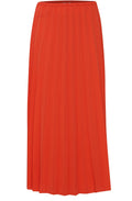 Deson Aurora Red Pleated Midi Skirt