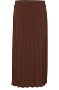 Deson Chicory Coffee Pleated Midi Skirt