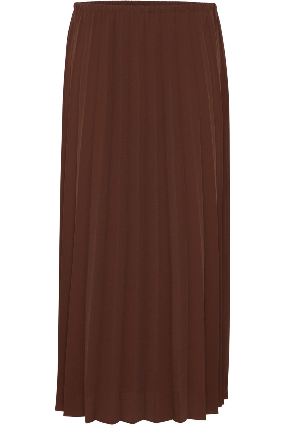 Deson Chicory Coffee Pleated Midi Skirt