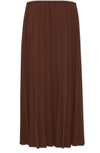 Deson Chicory Coffee Pleated Midi Skirt