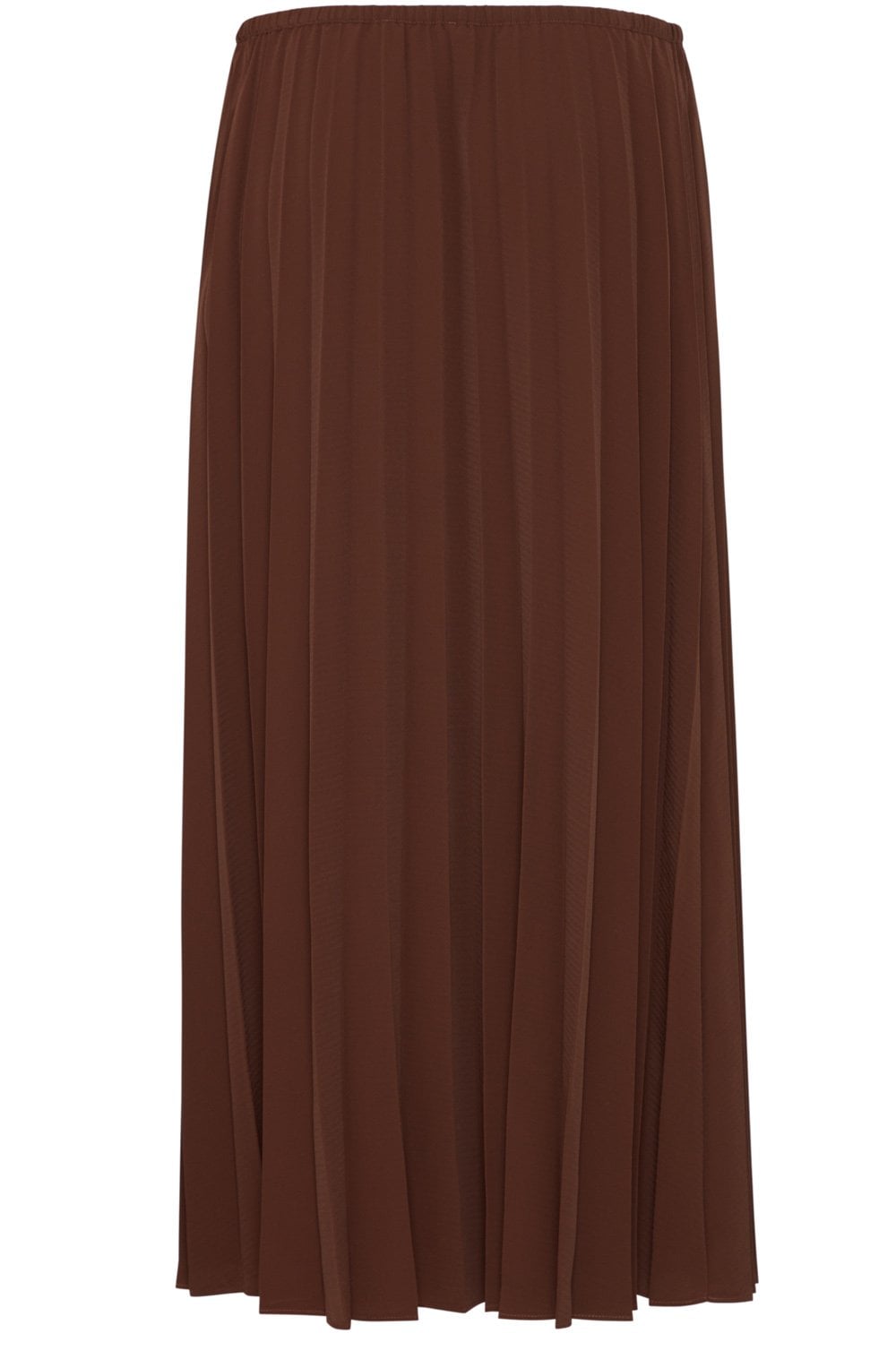 Deson Chicory Coffee Pleated Midi Skirt