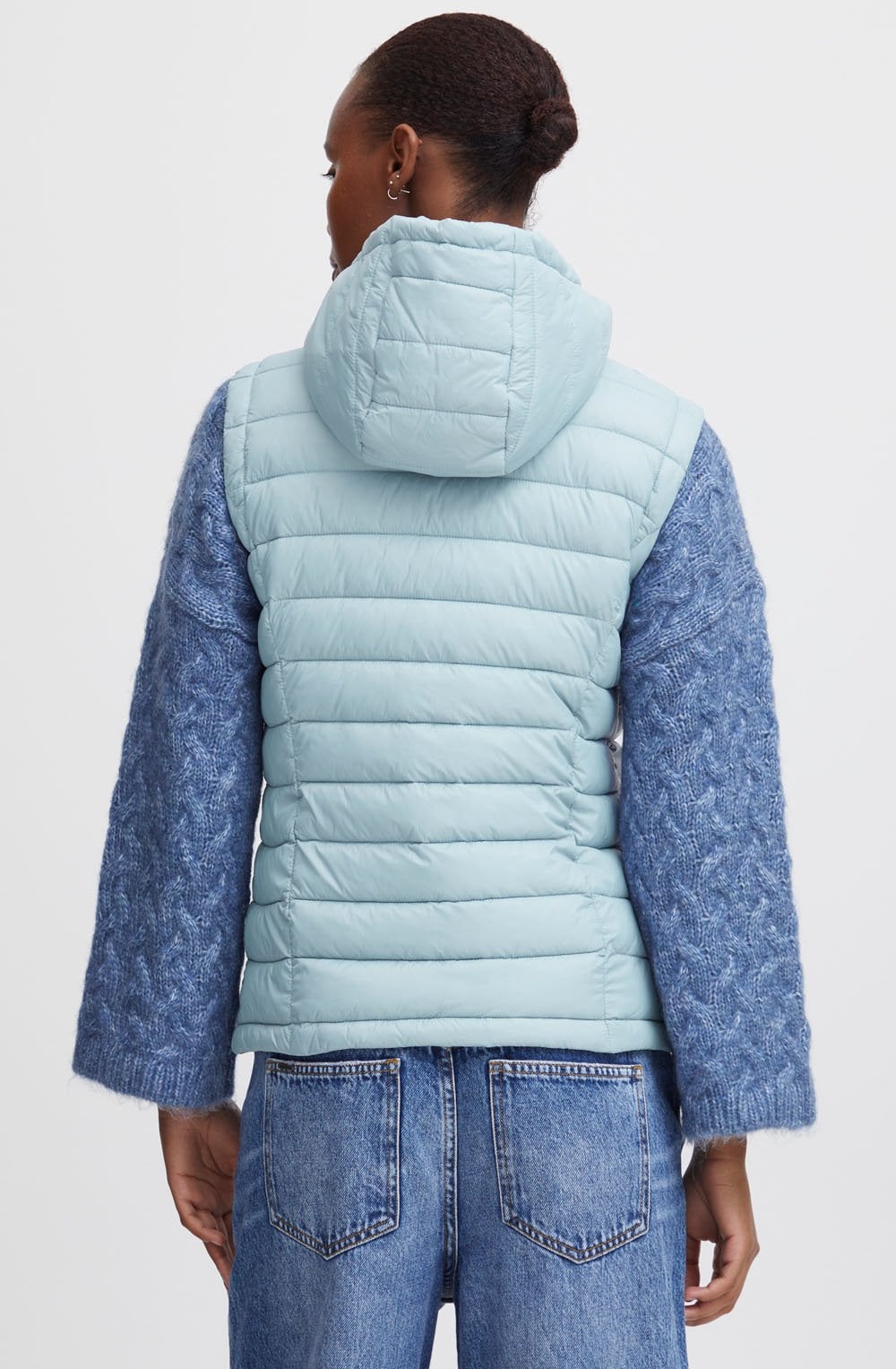Dusty Blue Amalla Quilted Gillet