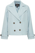 Dusty Blue Cilia Caban Jacket