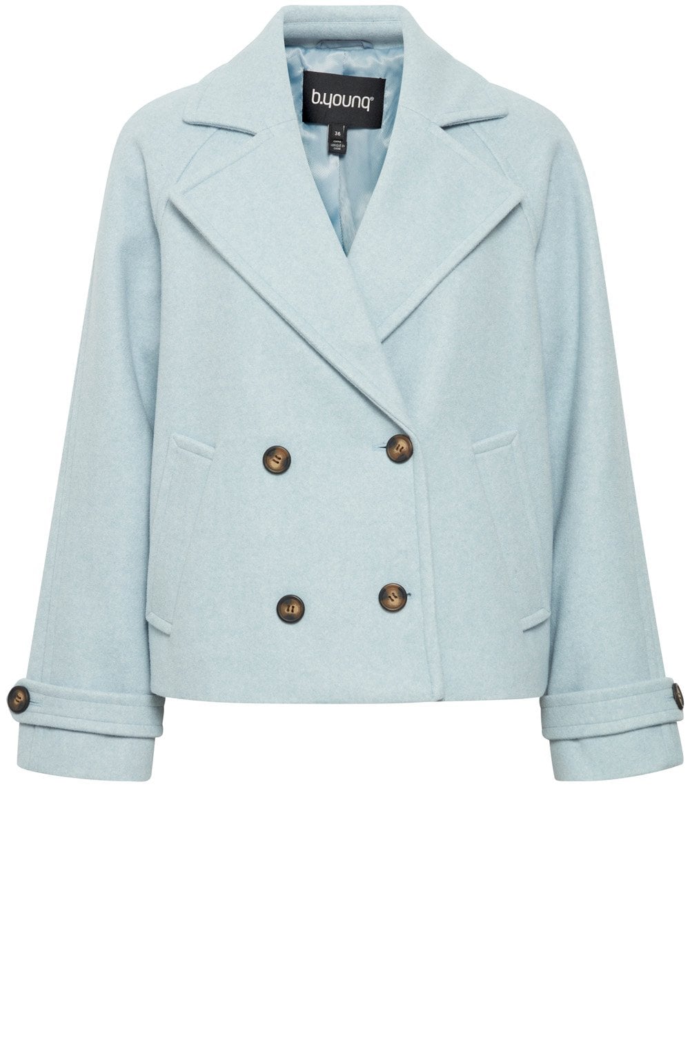 Dusty Blue Cilia Caban Jacket