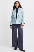 Dusty Blue Cilia Caban Jacket