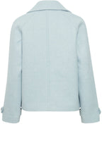 Dusty Blue Cilia Caban Jacket