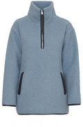 Dusty Blue Half Zip Teddy Bear Cidan Top