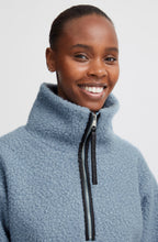 Dusty Blue Half Zip Teddy Bear Cidan Top